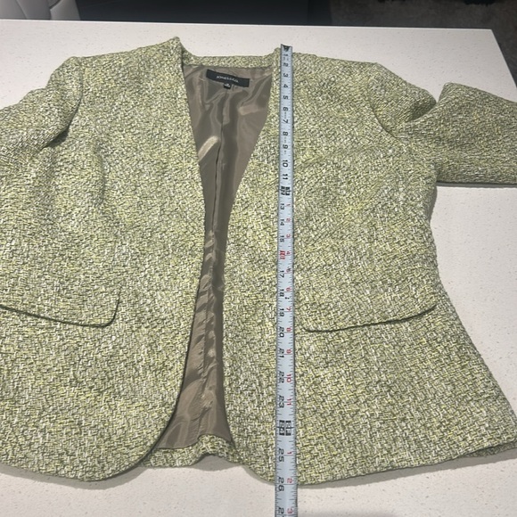 Jones & Co Green Cotton Blend Open Blazer w/Matching Skirt Suit Women’s Size 12 - Picture 5 of 14